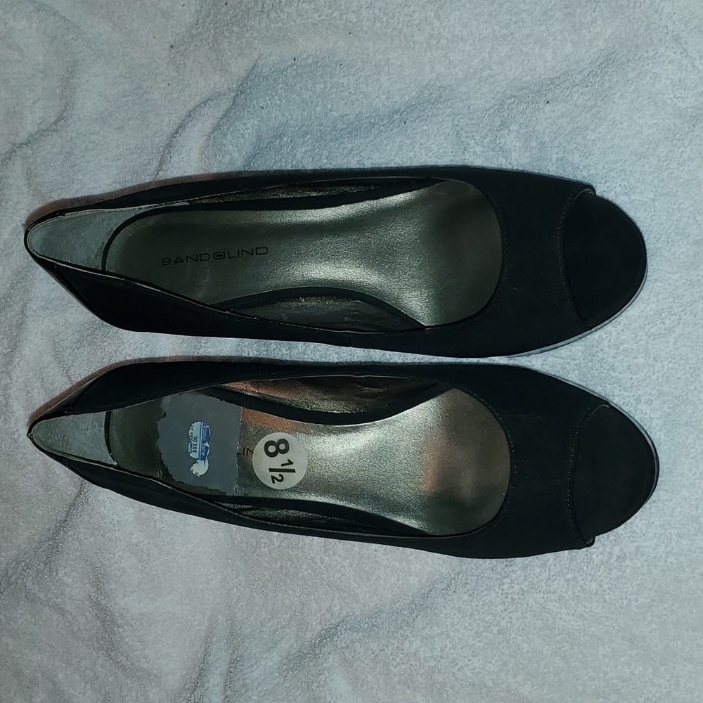 Black Bandolino open toed heels